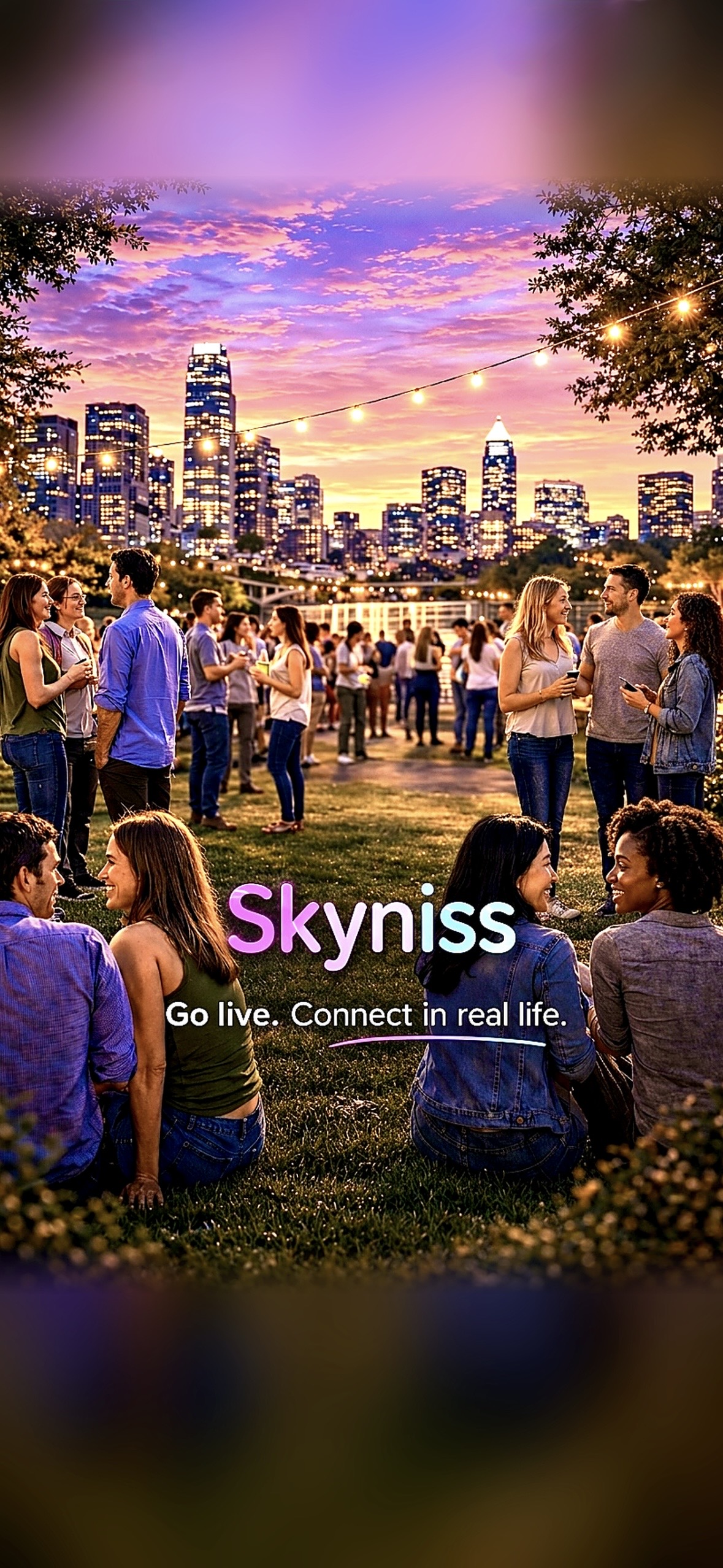 Skyniss app - Go live. Connect in real life.